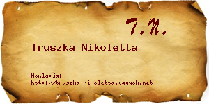 Truszka Nikoletta névjegykártya